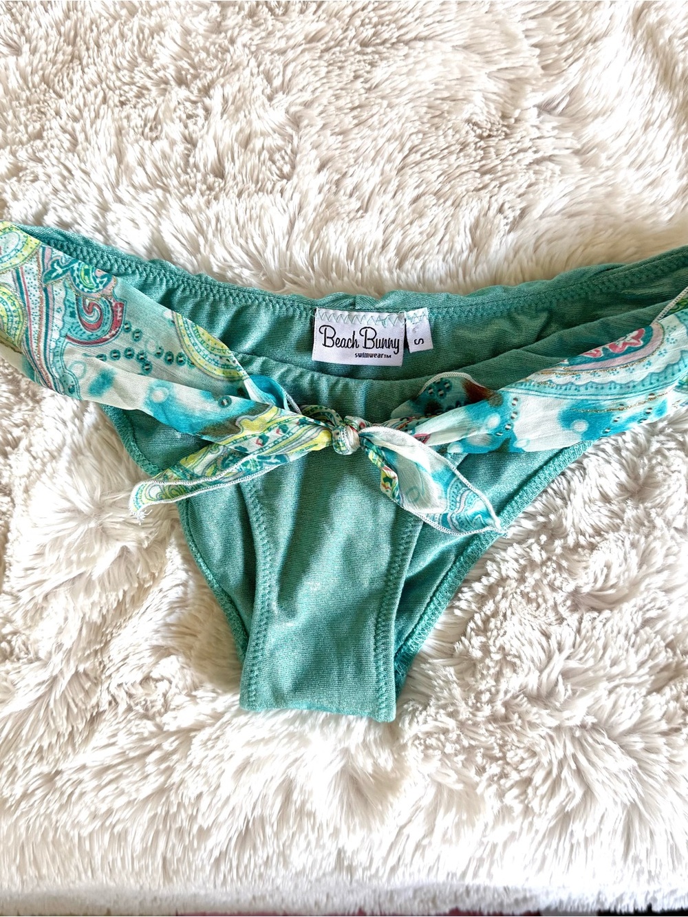 Beach Bunny Teal Paisley Bikini Bottom